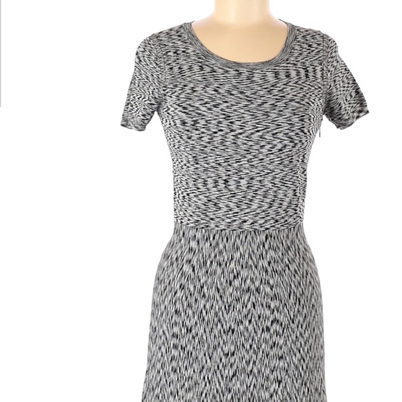 Ann Taylor Space Dyed Gray A Line Work Midi Dress - Picture 10 of 11
